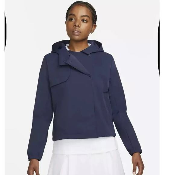NWT Nike Women's Repel Obsidian Golf Jacket Black Blue Long Sleeve Size M - Picture 1 of 9
